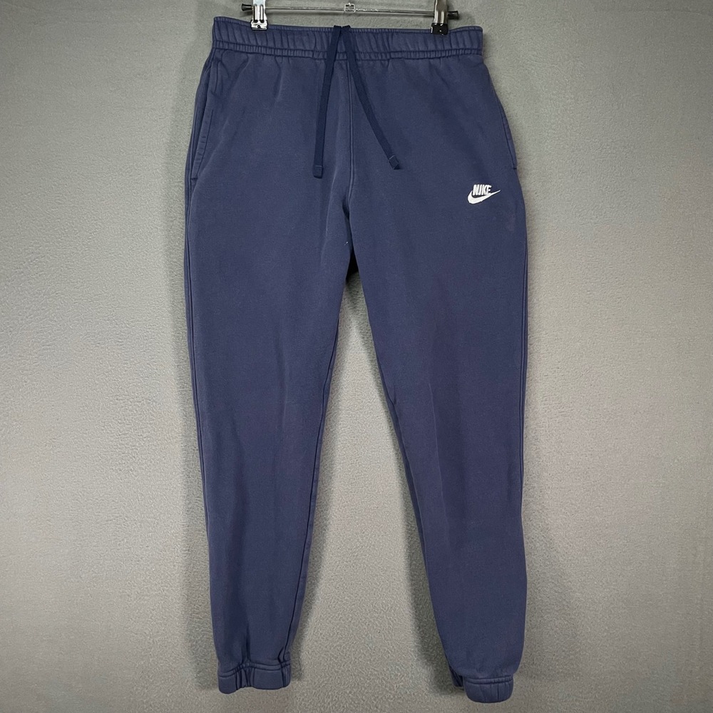 Nike Club‎ Fleece Jogger Sweatpants Mens Medium Blue BV2737-410 Logo 28x28
